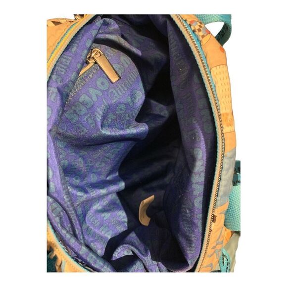 HARAJUKU LOVERS Gwen StefaniLARGE PURSE turquoise beige crossbody+ purse - Picture 6 of 15